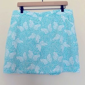 Coral Bay Turquoise White Butterfly Golf Skort Size 14P
